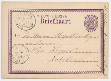 Nieuw Leusen - Trein takjestempel Zutphen - Leeuwarden 1873