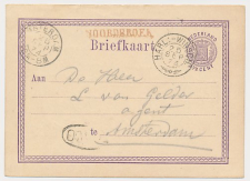 Noordbroek  - Trein takjestempel Harlingen - Winschoten 1874