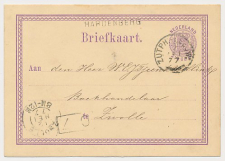 Hardenberg - Trein takjestempel Zutphen - Leeuwarden 1877