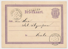 Tegelen - Trein takjestempel Eindhoven - Maastricht 1874