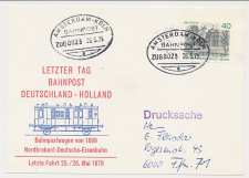 Trein ovaalstempel  Amsterdam - Koln 1979