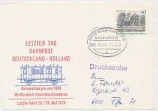 Trein ovaalstempel  Amsterdam - Mannheim 1979