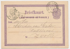 Trein Haltestempel Arnhem + Takjestempel 1877