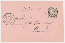 Trein kleinrondstempel Amsterdam - Helder D 1898