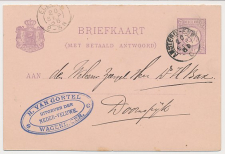Wageningen - Trein kleinrondstempel Amsterdam - Emmerik C 1886