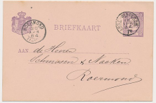 Trein kleinrondstempel Amsterdam - Winterswijk IV 1884