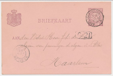 Castricum - Trein kleinrondstempel Amsterdam - Helder A 1895