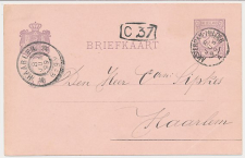 Alkmaar - Trein kleinrondstempel Amsterdam - Helder A 1899