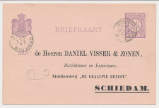 Meppel - Trein kleinrondstempel Groningen - Zutphen B 1890