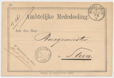 Beilen - Trein kleinrondstempel Meppel - Groningen B 1876