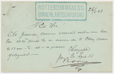 Stationstempel Rotterdam Maas SS 1903