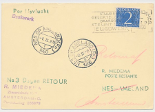 VH H 236 / 236 c IJspostvlucht Amsterdam - Ameland 1950 v.v.