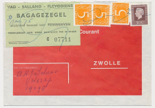 Wezep - Zwolle 1975 - VAD Bagagezegel voor persbrieven
