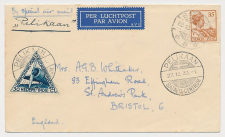 VH B 91 d Batavia Ned. Indie - Amsterdam - Bristol GB / UK 1933