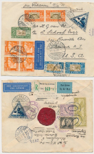 VH B 91 d Batavia Ned. Indie - Amsterdam - Newark USA 1933 v.v.