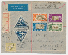 VH B 91 e Moearaenim N.Indie - Amsterdam - Chicago USA 1933