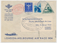 VH B 98 d Amsterdam - Sydney Australie 1934
