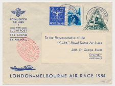 VH B 98 d s Gravenhage - Sydney Australie 1934