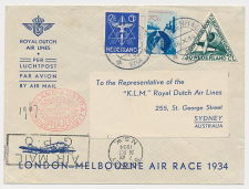 VH B 98 d s Gravenhage - Sydney Australie 1934