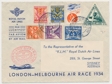 VH B 98 d Amsterdam - Sydney Australie 1934
