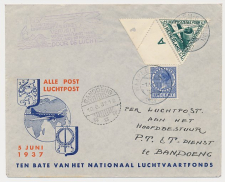 VH B 123 d Haarlem - Bandoeng Ned. Indie 1937 v.v.