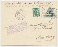 VH B 123 d Haren - Bandoeng Ned. Indie 1937 v.v.