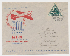 VH B (130 a) Amsterdam - Batavia Ned. Indie 1937 - Zonder BS    
