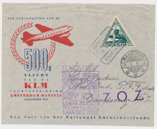 VH B 130 d Haarlem - Bandoeng Ned. Indie 1937 v.v. - Blokstempel