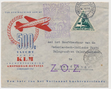 VH B 130 d Amsterdam - Bandoeng Ned. Indie 1937 v.v.