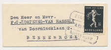 Em. Kind 1939 Treinblokstemp Eindhoven-Amsterdam - Bennebroek