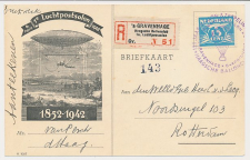 Aangetekend / Stempel s Gravenhage 1942 - 1e Luchtpostsalon