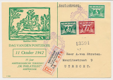 Aangetekend / Stempel Amsterdam 1942 - Dag van den Postzegel    
