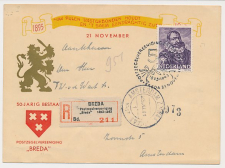 Aangetekend / Stempel Breda 1943 Postzegelvereeniging 1893-1943 