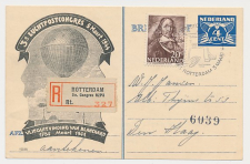Aangetekend / Stempel Rotterdam 1944 - 3e Luchtpostcongres