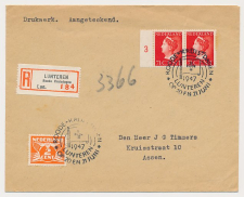 Aangetekend / Stempel Lunteren 1947 - Roode Kruisdagen