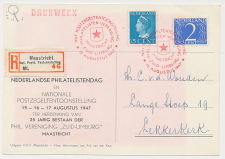 Aangetekend / Stempel Maastricht 1947 - Postzegeltentoonstelling