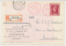 Aangetekend / Stempel Maastricht 1947 - Philatelistendag