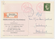Aangetekend / Stempel Maastricht 1947 - Philatelistendag
