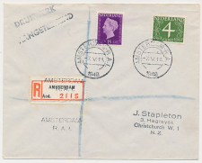 Aangetekend / Stempel Amsterdam 1948 - R.A.I.