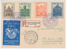Aangetekend / Stempel s Hertogenbosch 1948 Tent. Zilveren Schelp