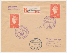 Aangetekend / Stempel Amsterdam 1948 - Congres Wereldraad Kerken