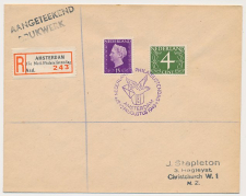 Aangetekend / Stempel Amsterdam 1949 - 37e Philatelistendag