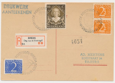 Aangetekend / Stempel Breda 1949 - Dag van den Postzegel