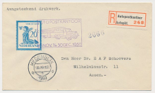 Aangetekend / Stempel Autopostkantoor Medemblik 1950
