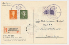 Aangetekend / Stempel s Gravenhage 1951 Postzegeltentoonstelling