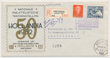 Aangetekend / Stempel Amsterdam 1952 Philatelie Tentoonstelling
