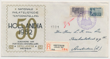 Aangetekend / Stempel Amsterdam 1952 - 40e Philatelistendag