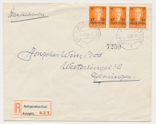 Aangetekend / Stempel Autopostkantoor Wageningen 1953 Watersnood