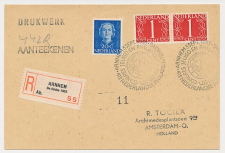 Aangetekend / Stempel Arnhem 1953 - 41e Philatelistendag        