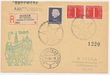 Aangetekend / Stempel Autopostkantoor Haarlem 1954 - Esperanto  